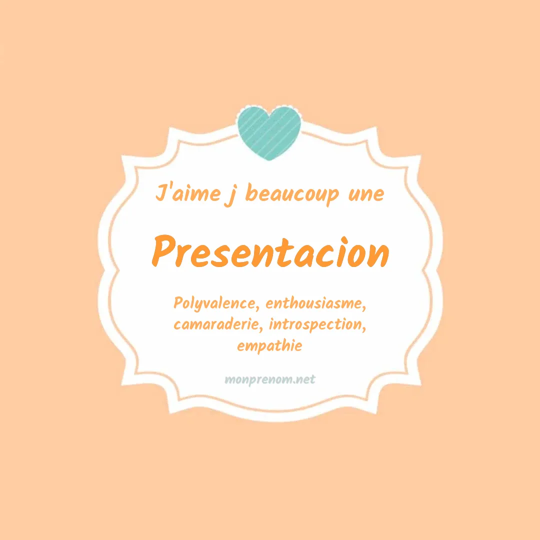 J'aime beaucoup Presentacion