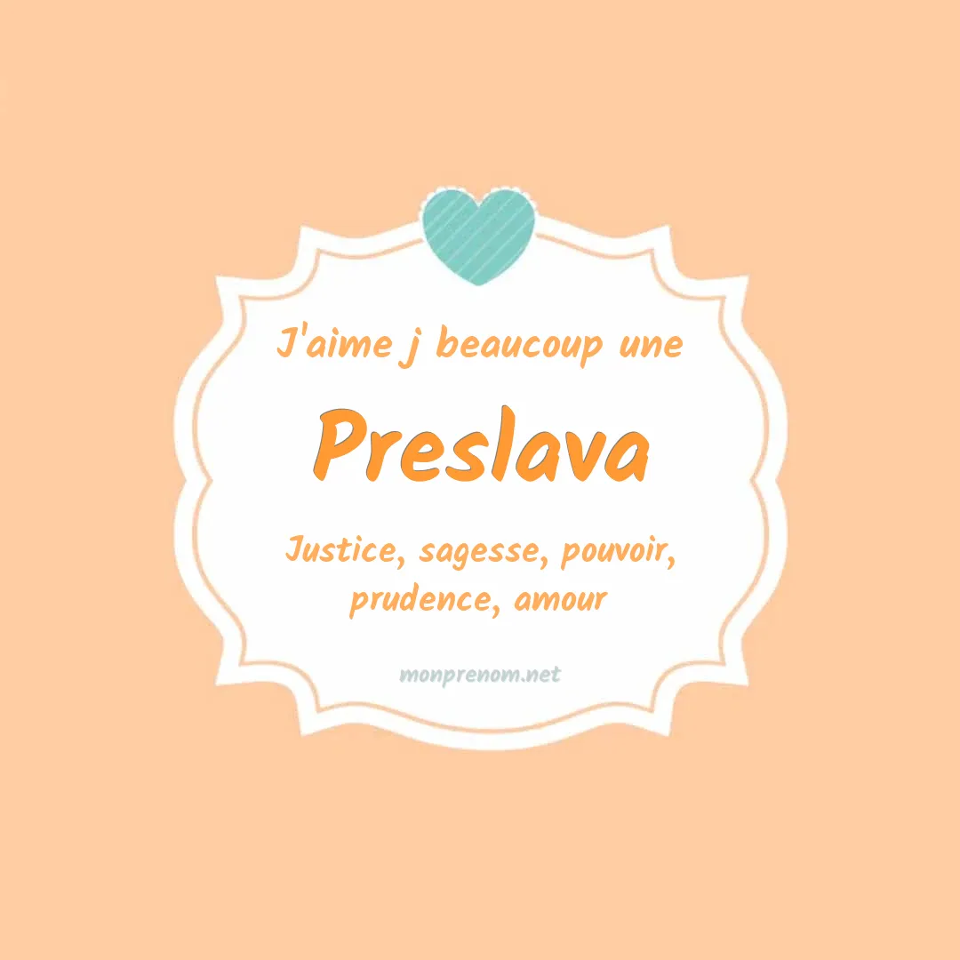 J'aime beaucoup Preslava