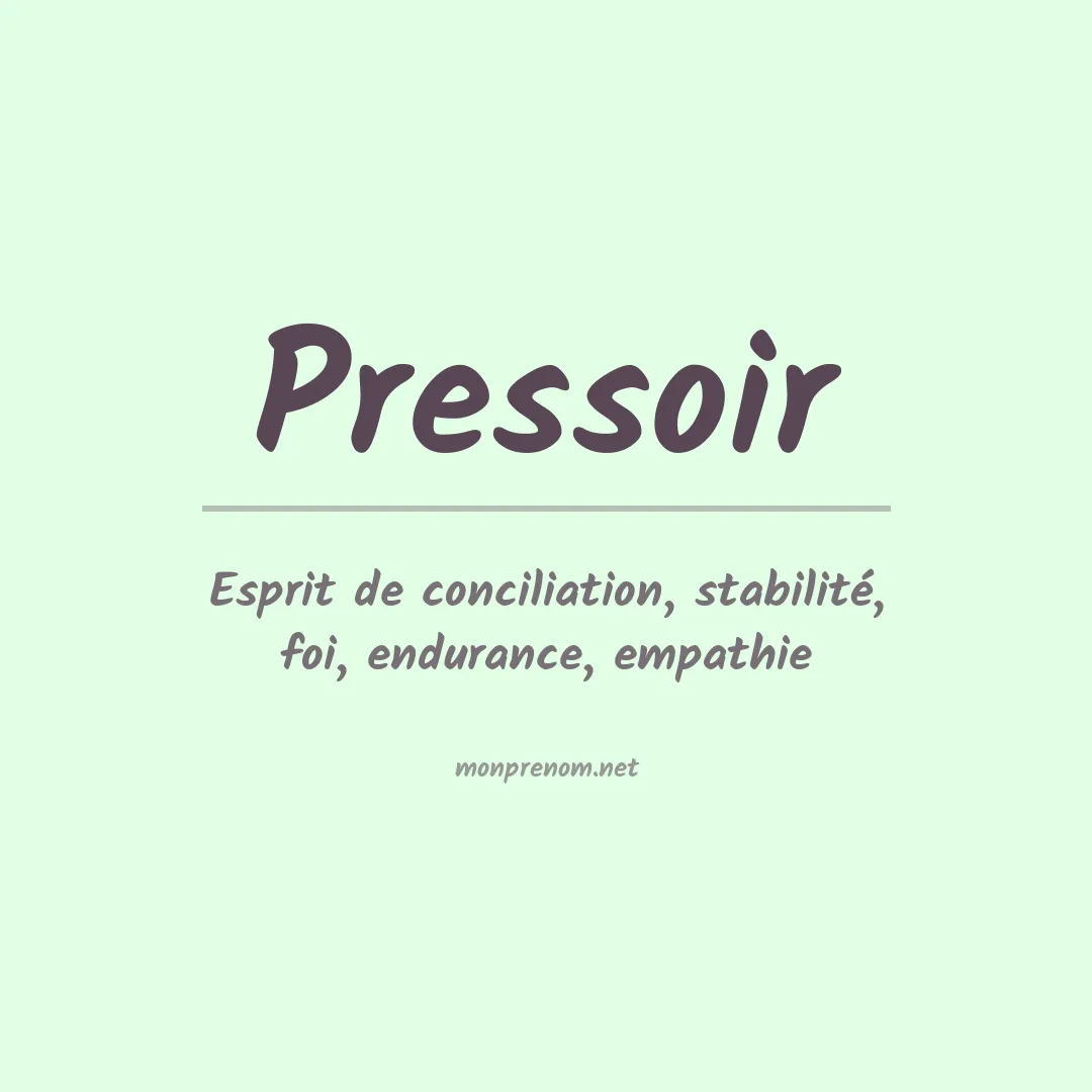 Prénom Pressoir