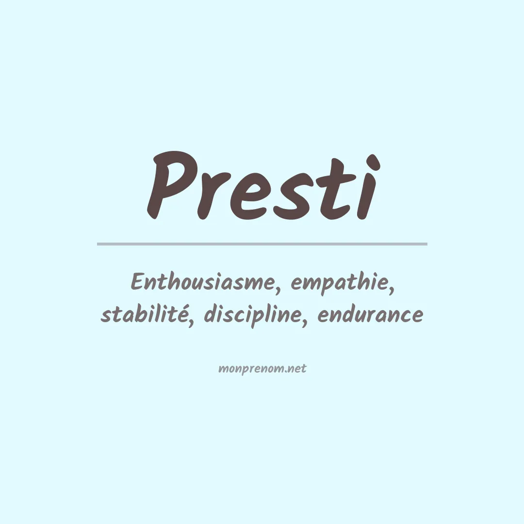 Prénom Presti