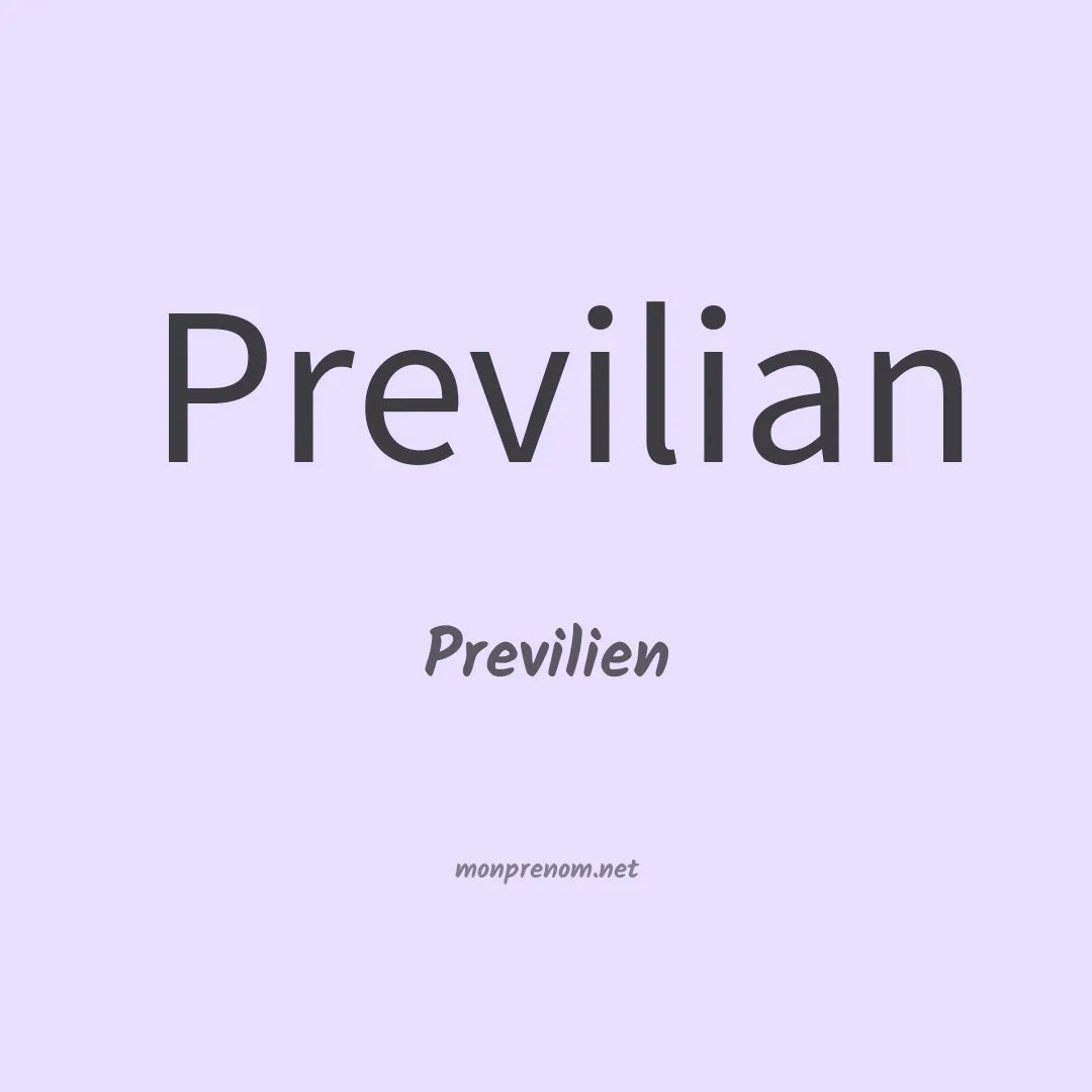 Previlien en chinois