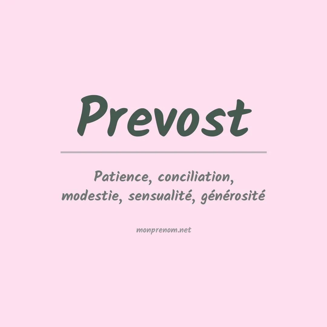 Prénom Prevost