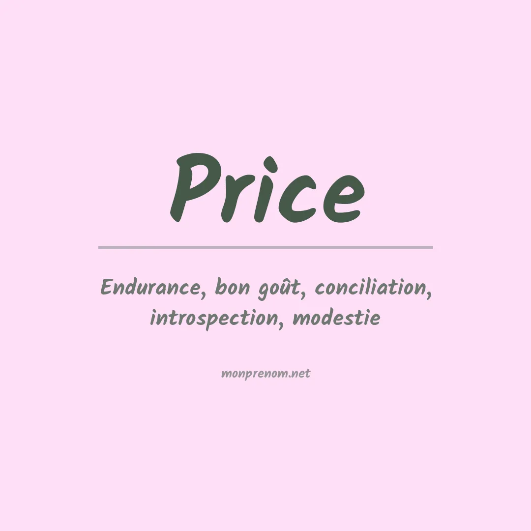 Prénom Price