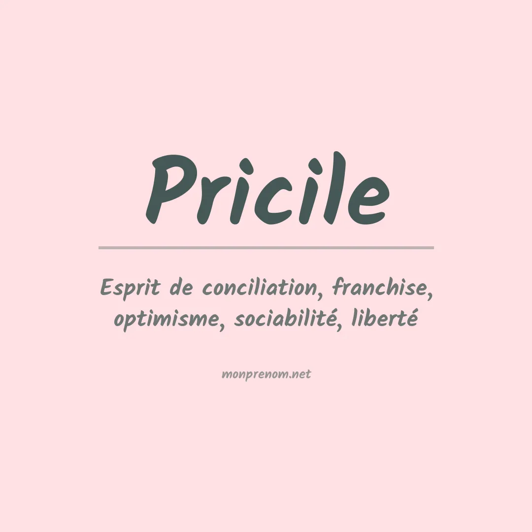 Signification du prénom Pricile