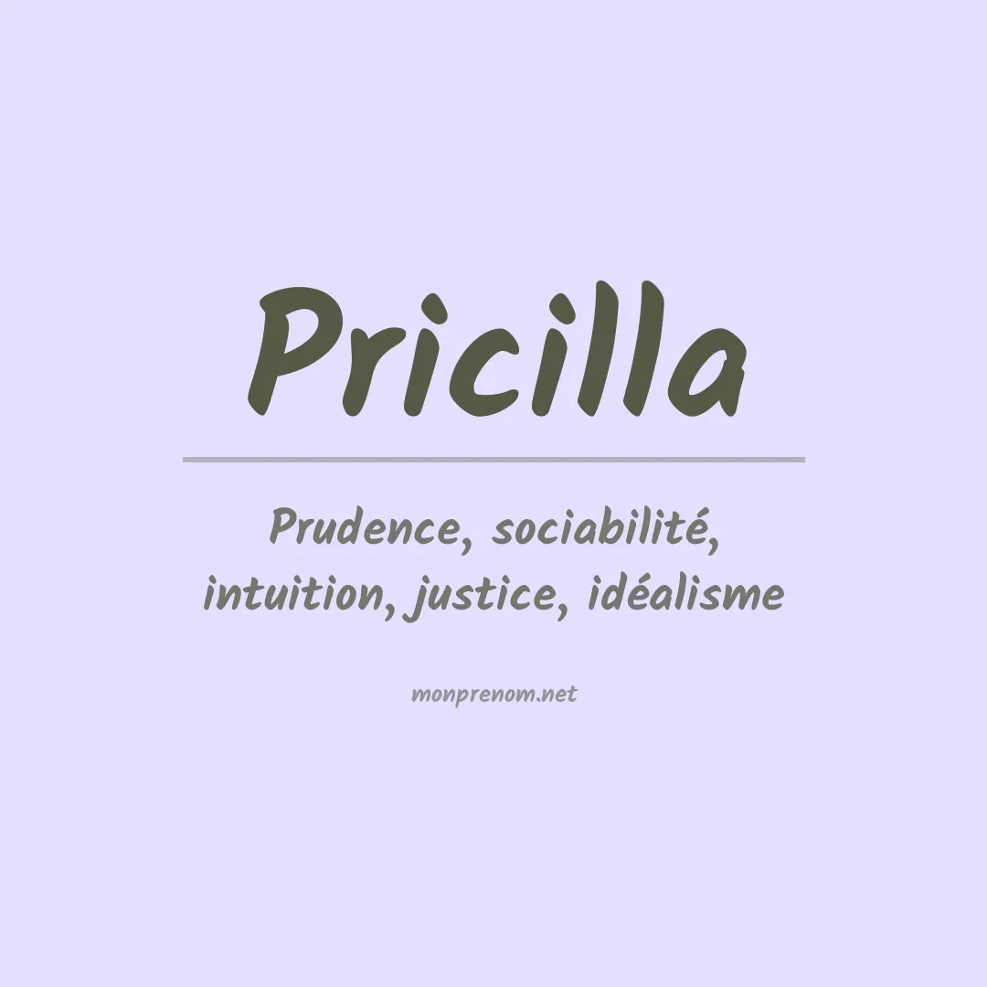 Prénom Pricilla