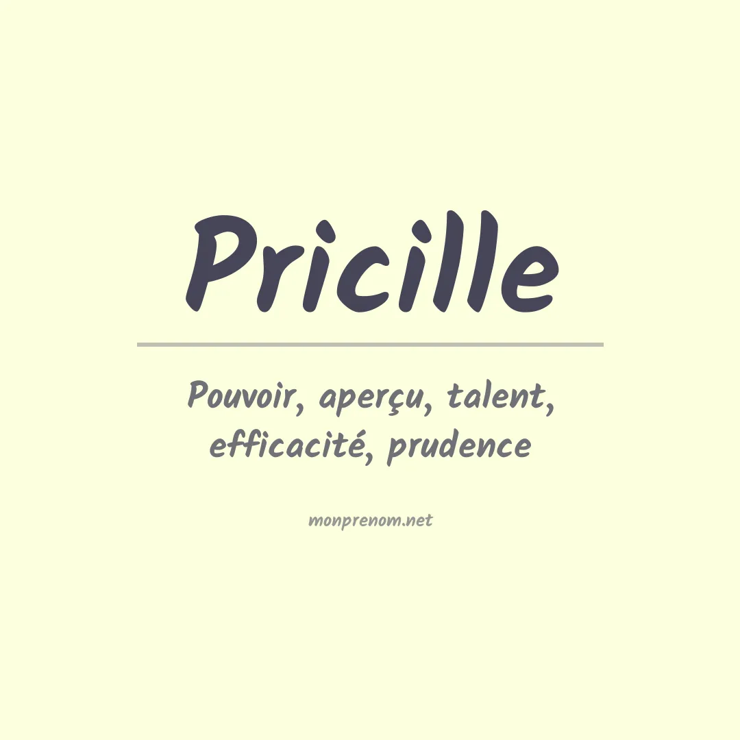 Signification du prénom Pricille