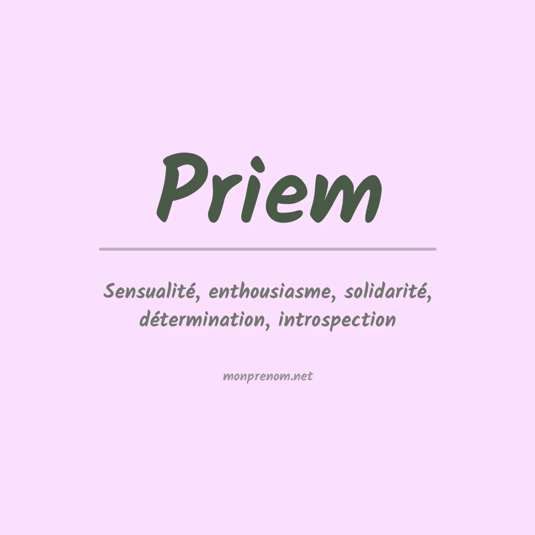 Prénom Priem
