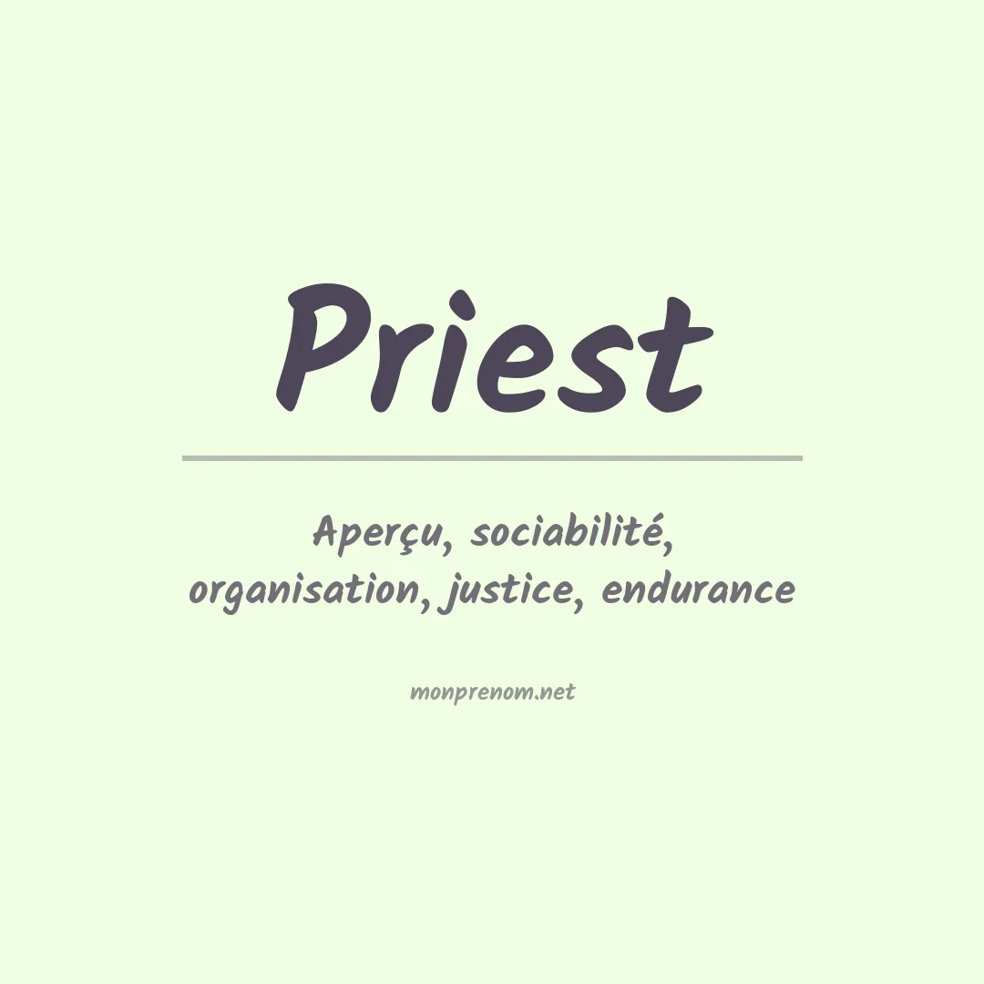 Prénom Priest