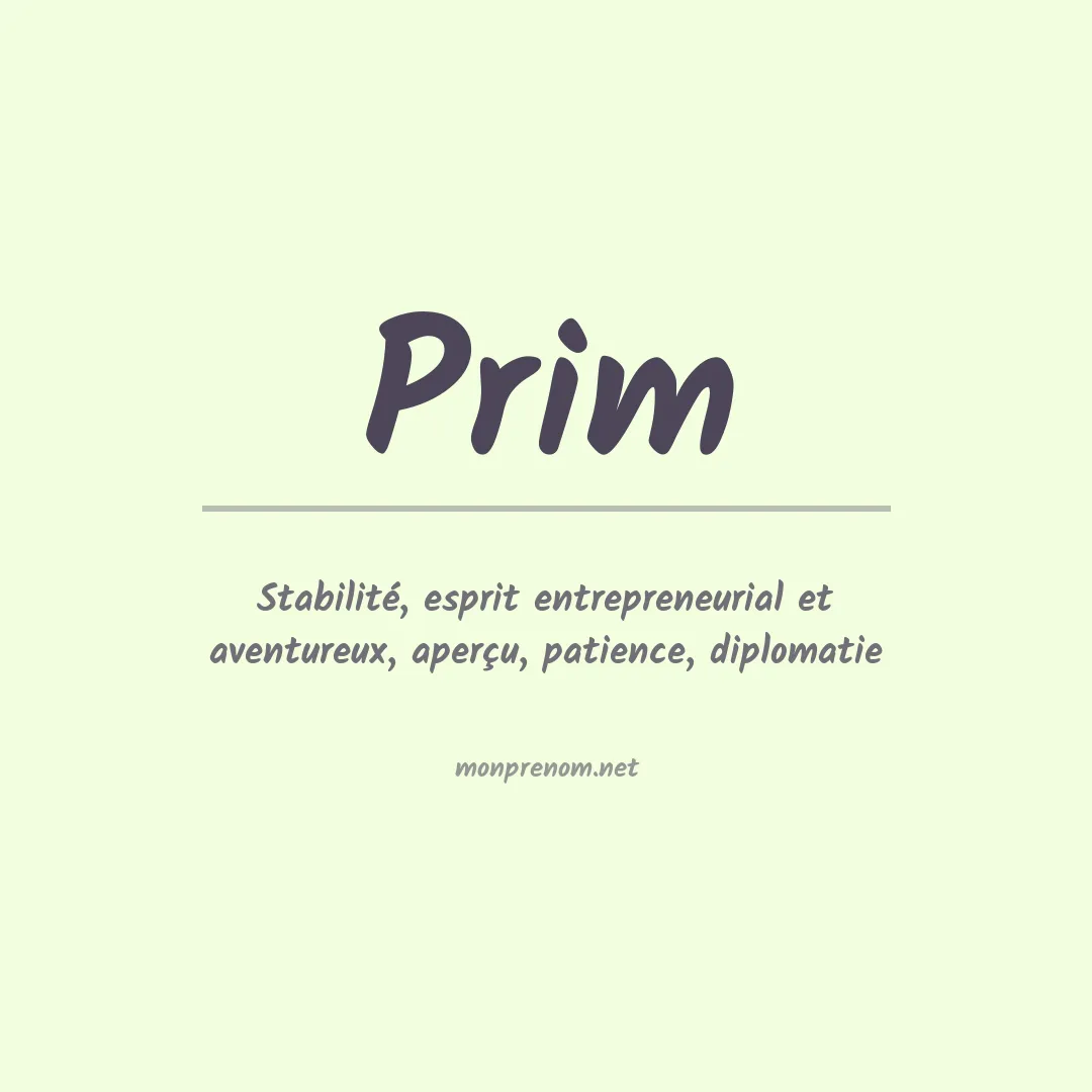 Prénom Prim