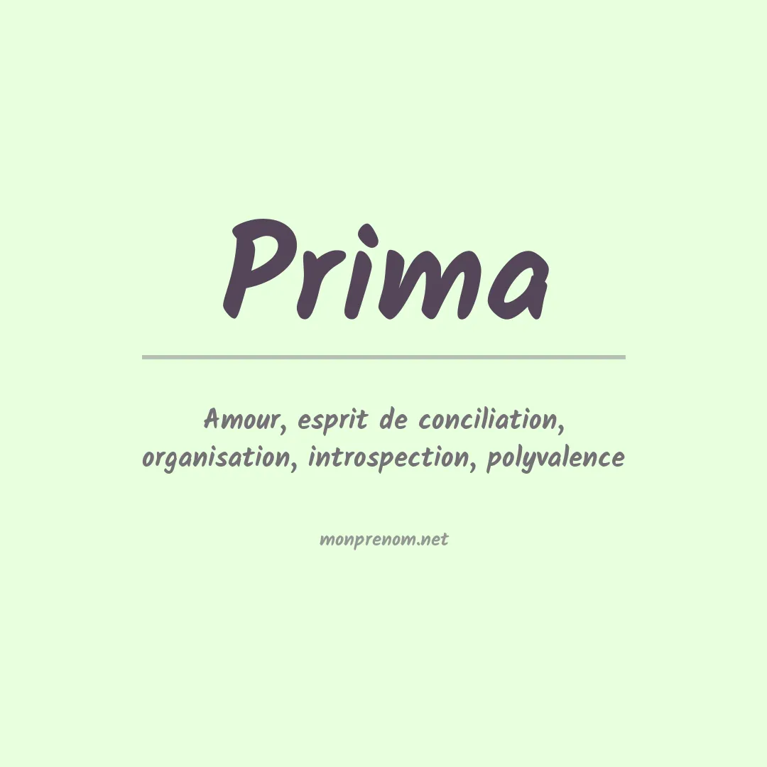 Prénom Prima