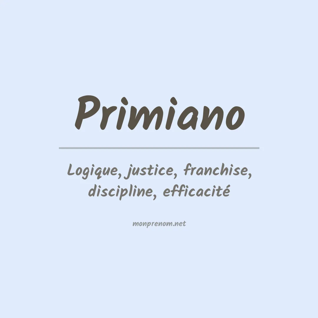 Prénom Primiano