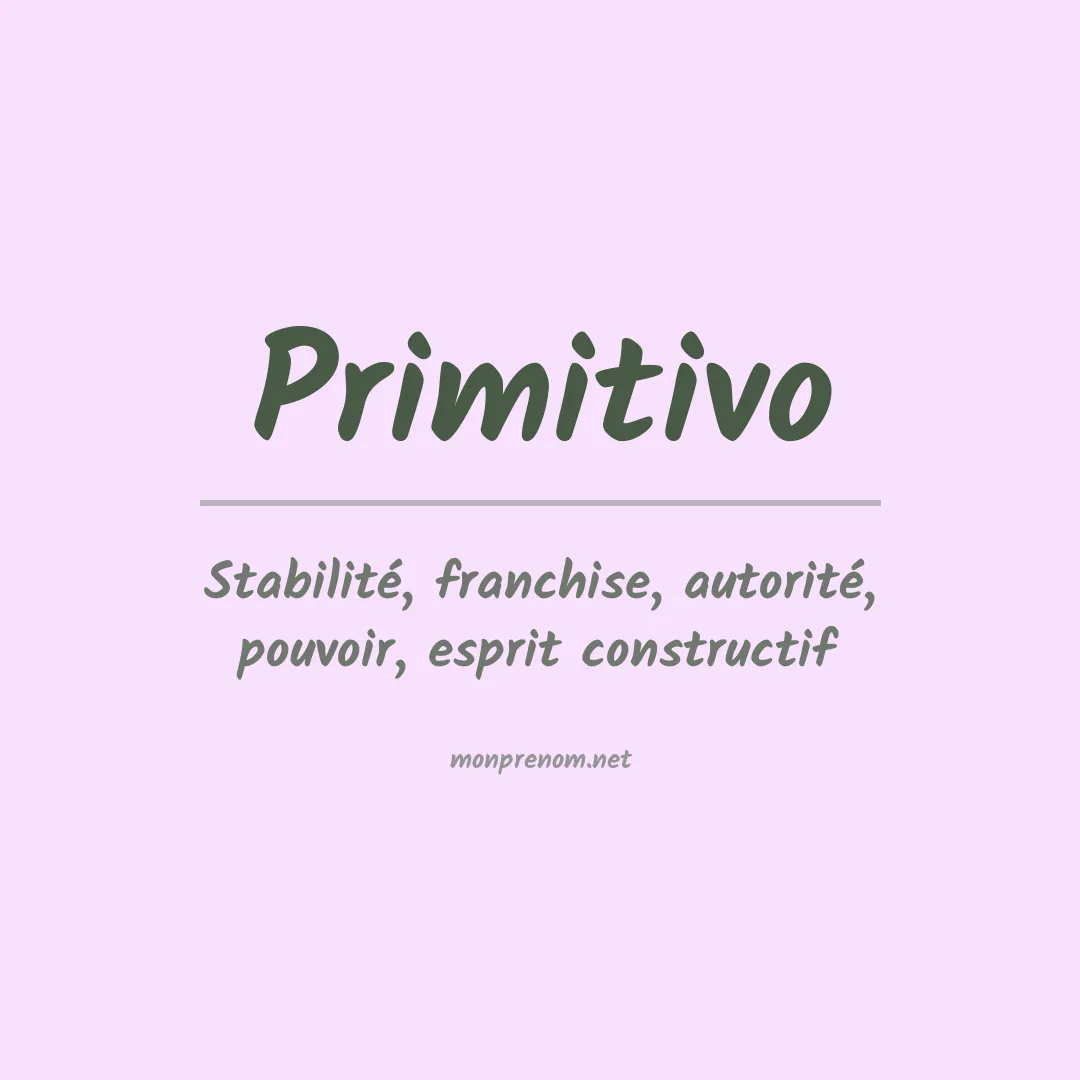 Prénom Primitivo