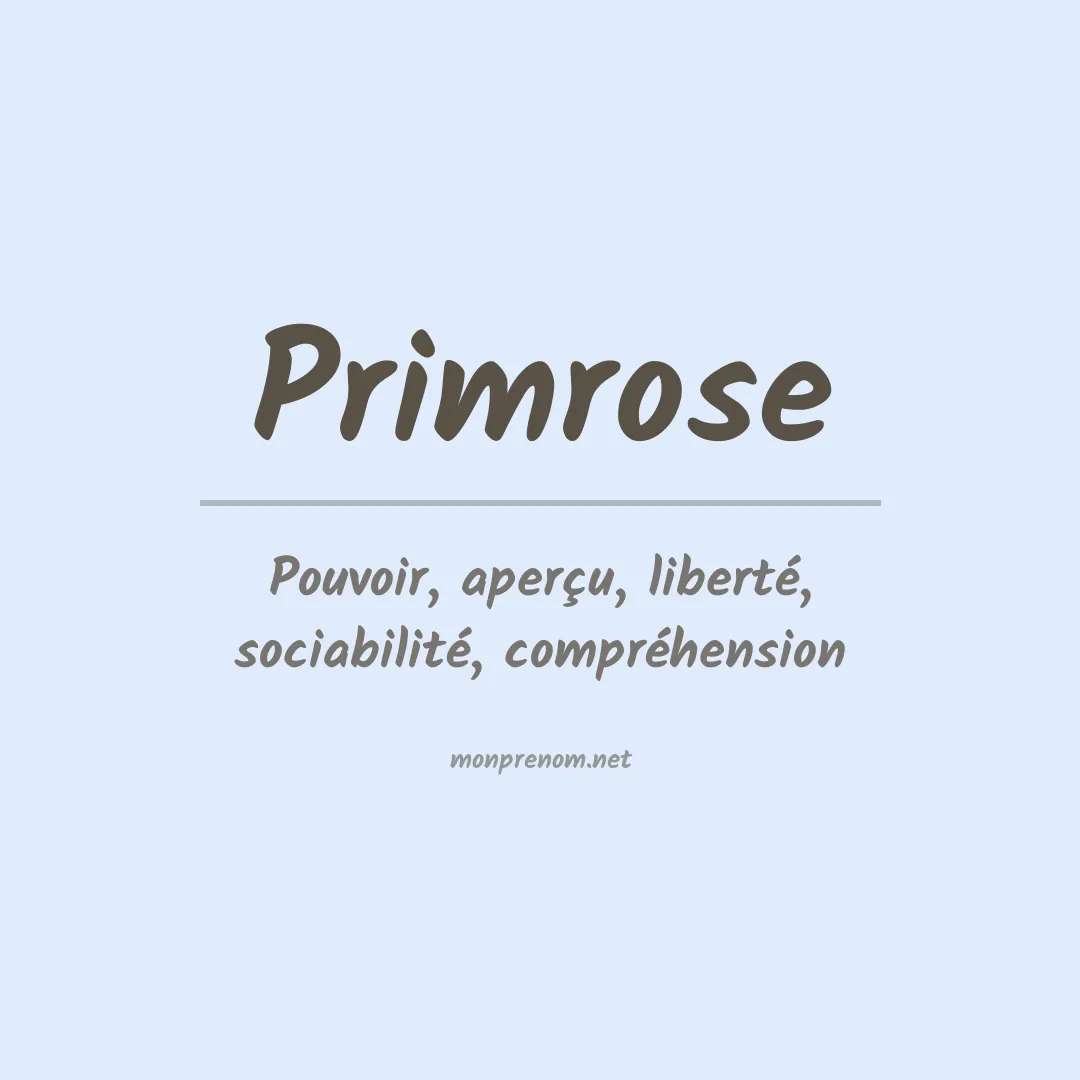Prénom Primrose