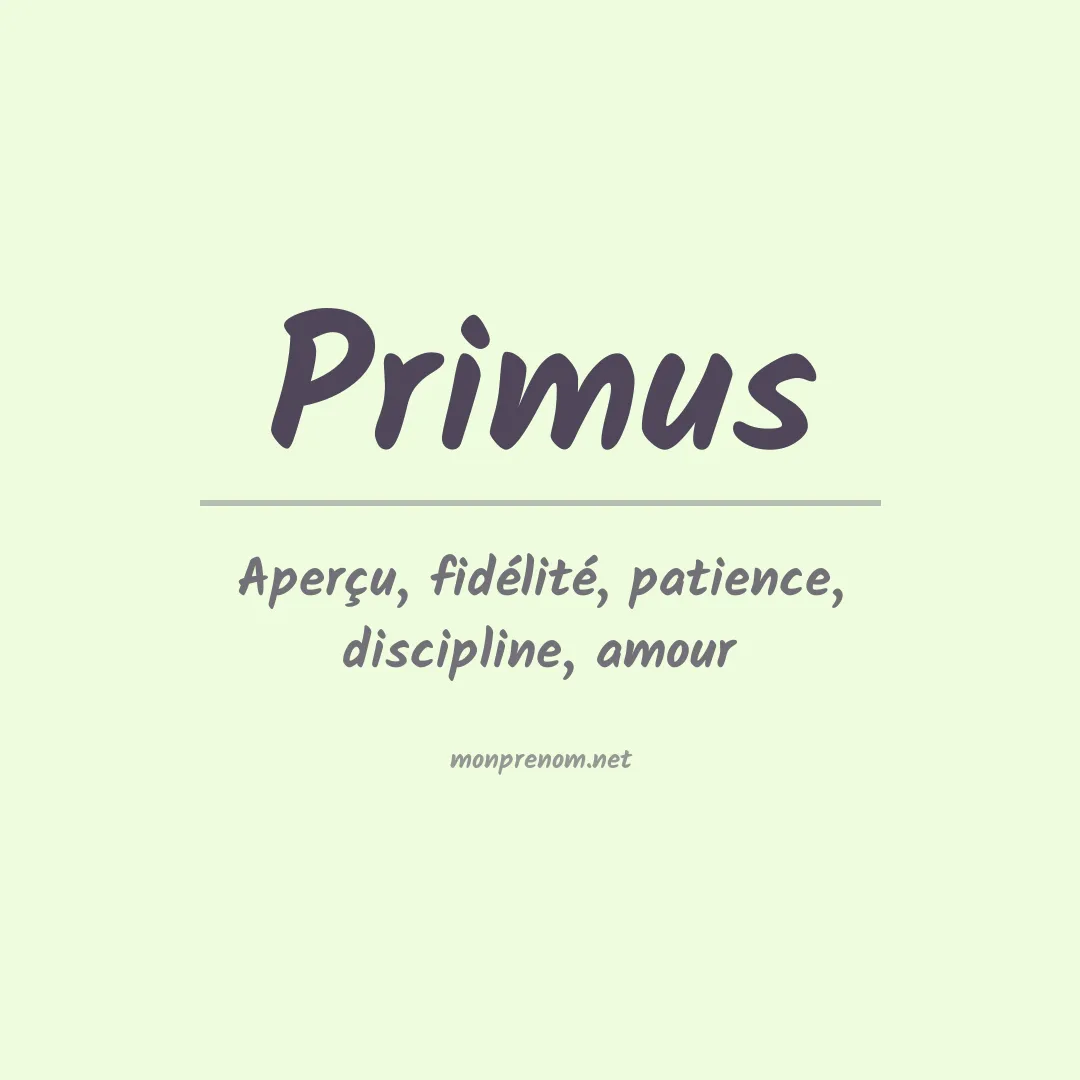 Prénom Primus