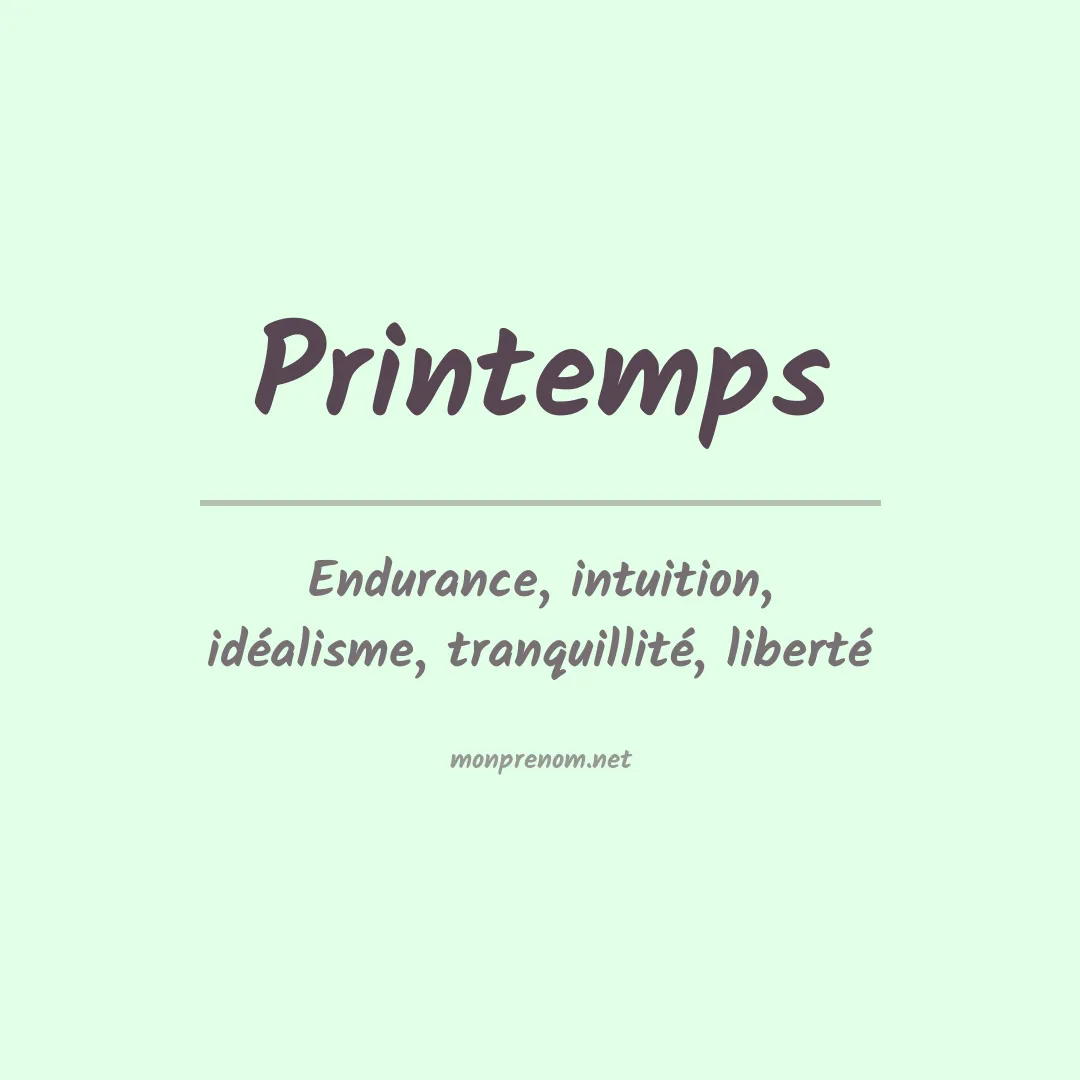 Prénom Printemps