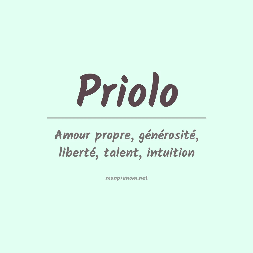 Prénom Priolo