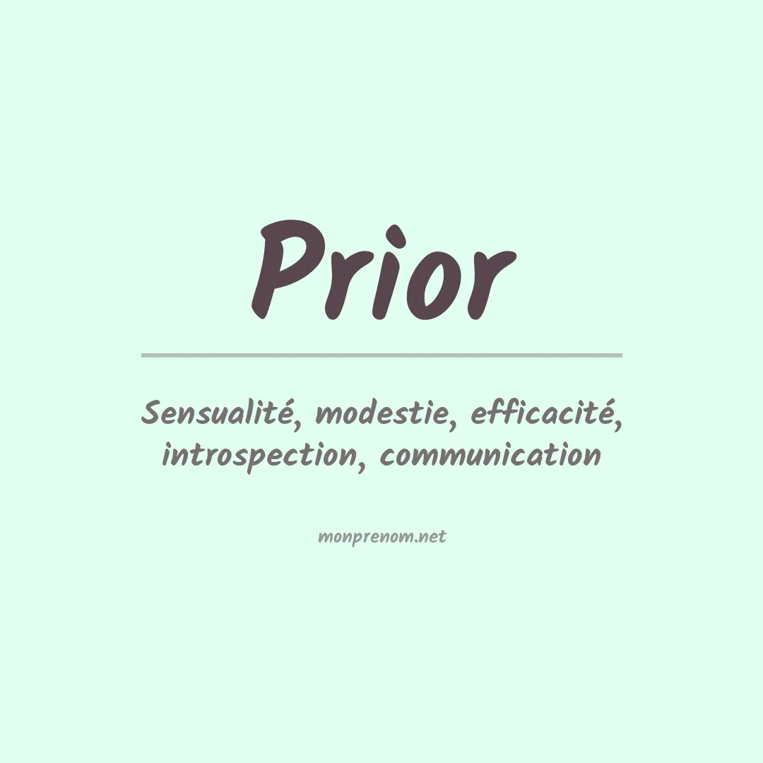 Prénom Prior