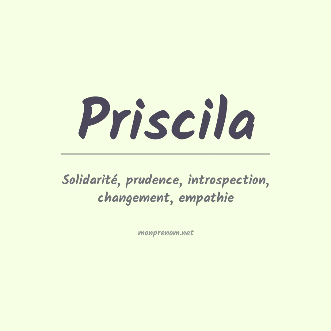 Prénom Priscila