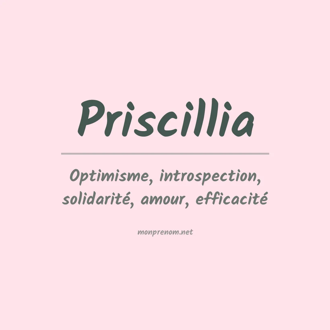 Prénom Priscillia