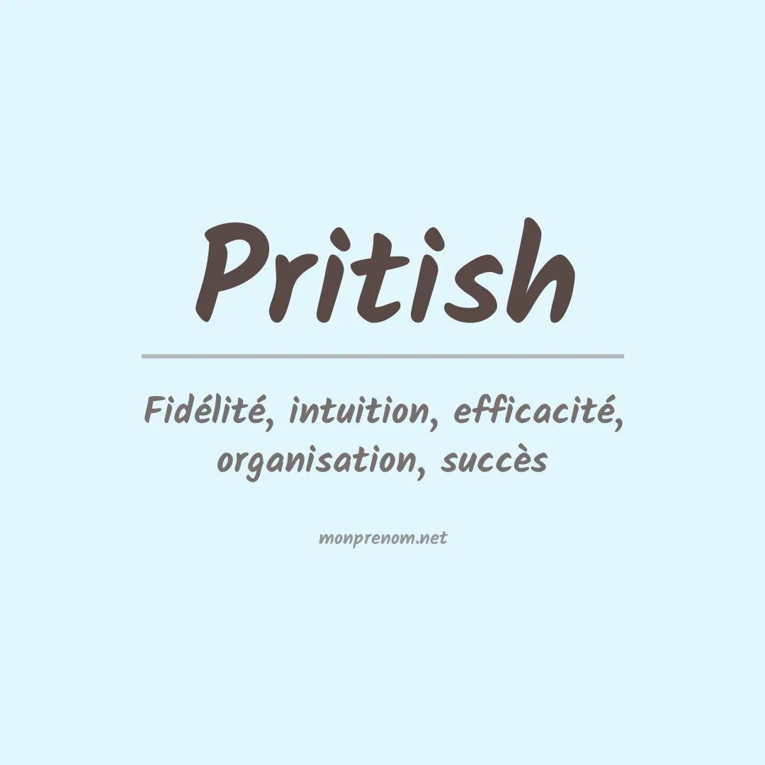 Signification du prénom Pritish