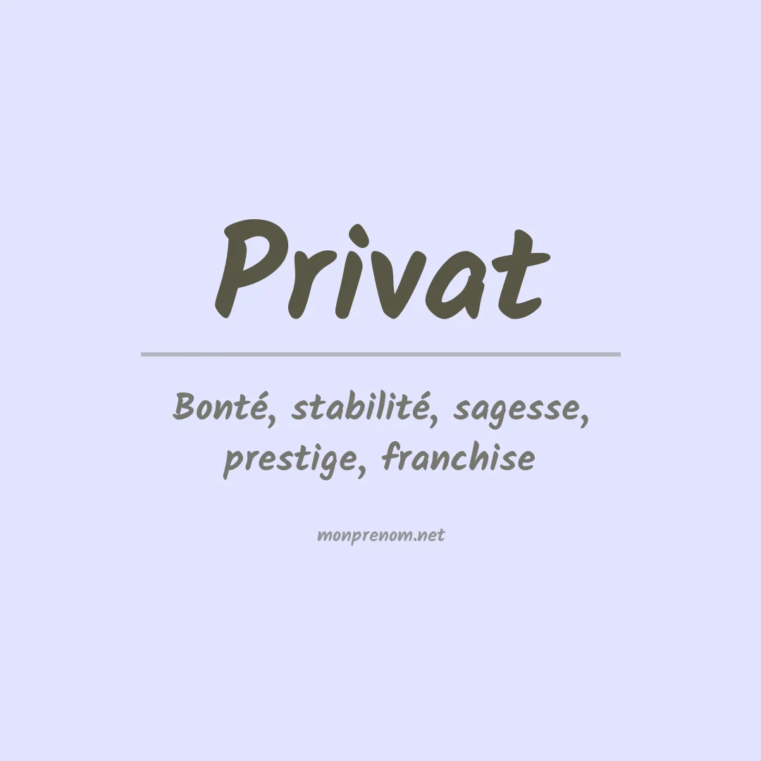 Prénom Privat