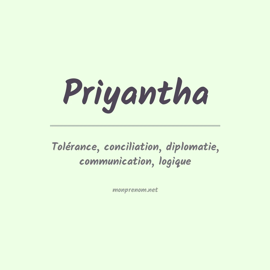 Prénom Priyantha