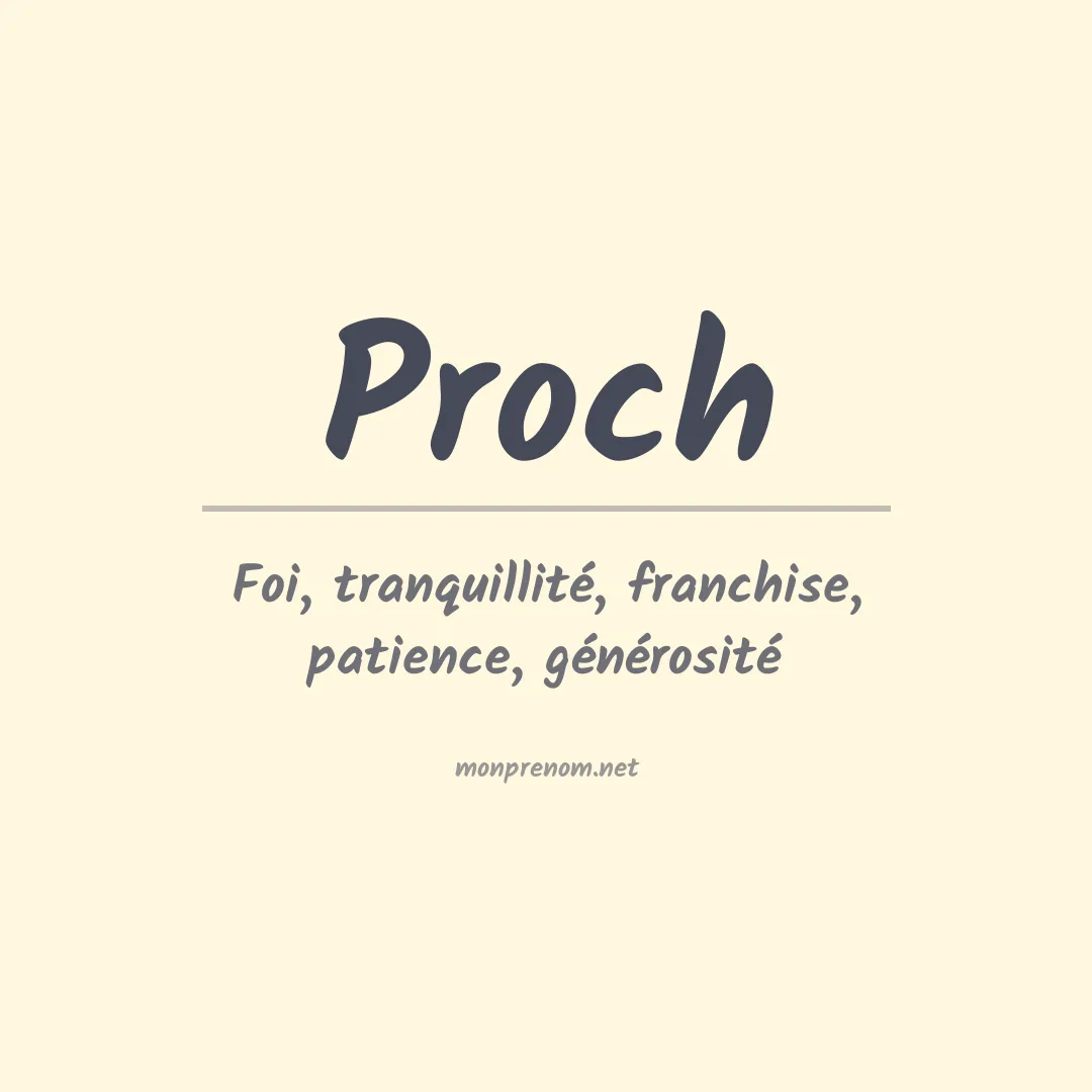 Signification du prénom Proch