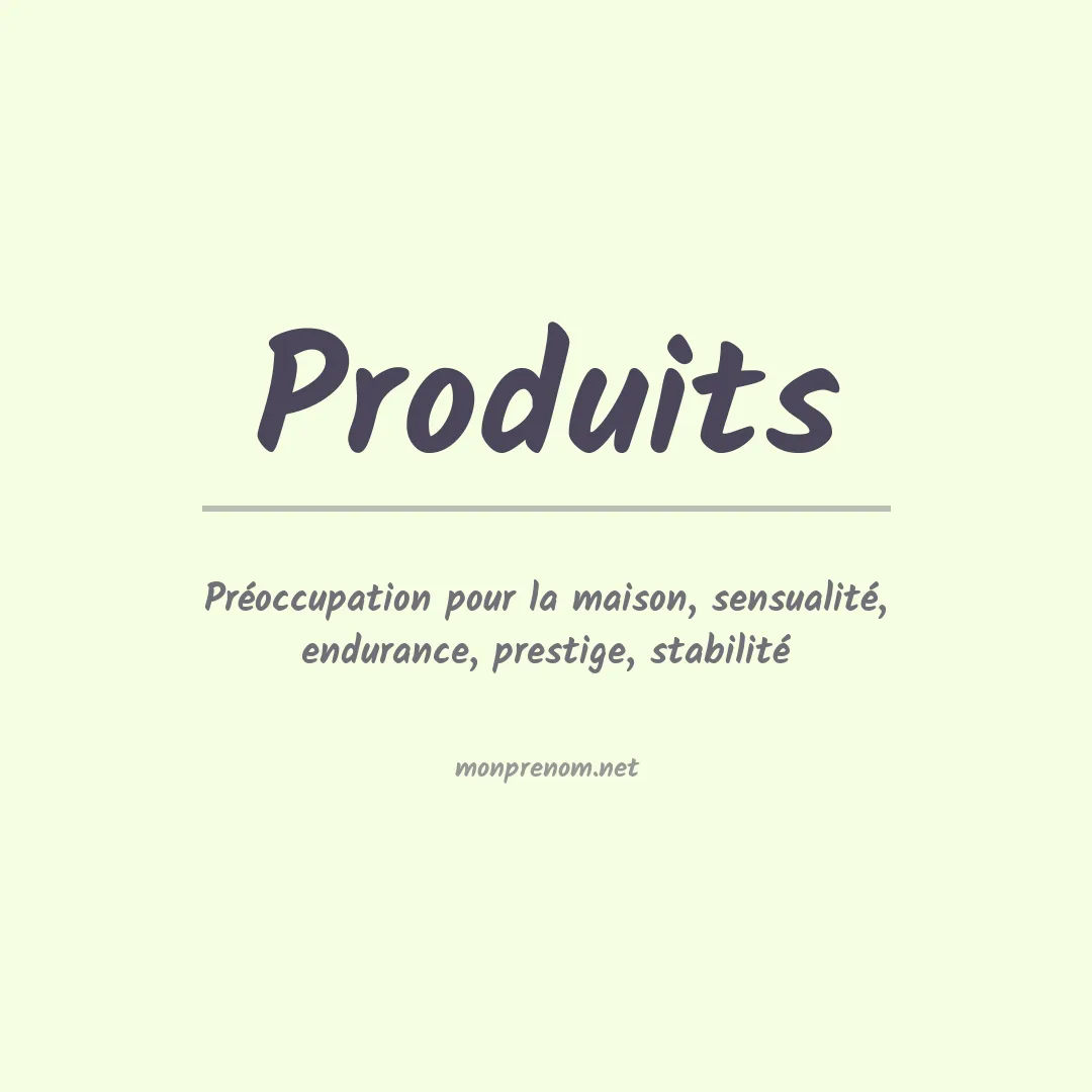 Prénom Produits