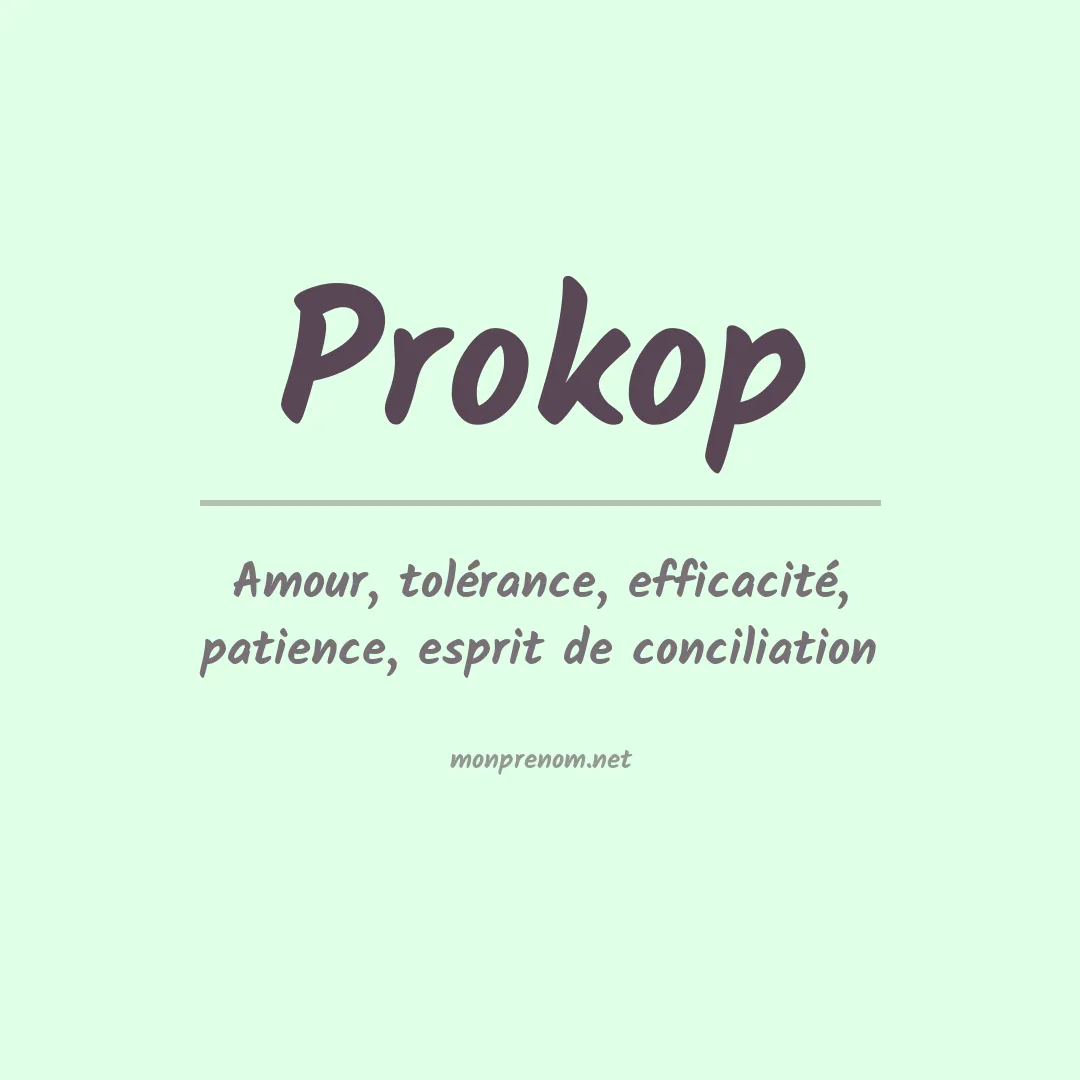 Signification du prénom Prokop