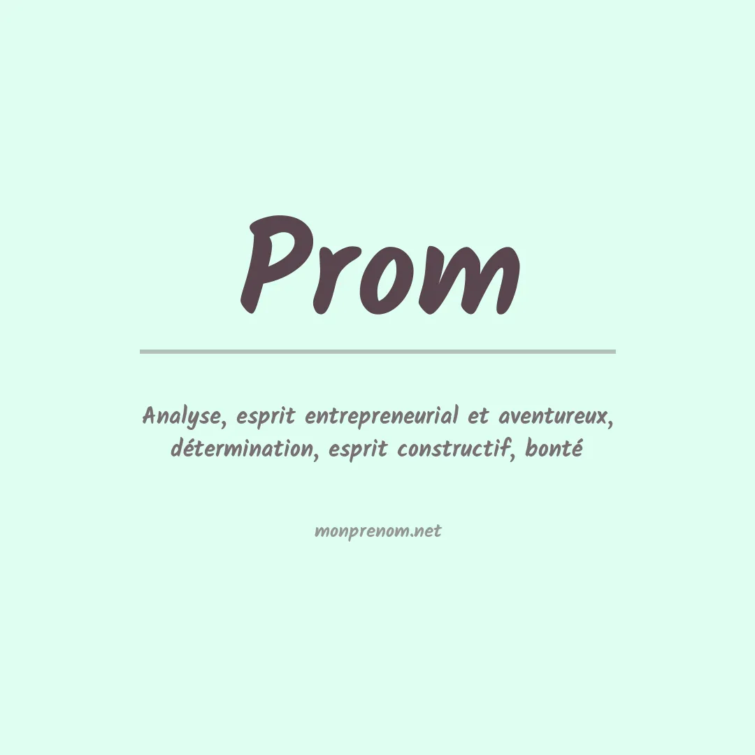 Prénom Prom