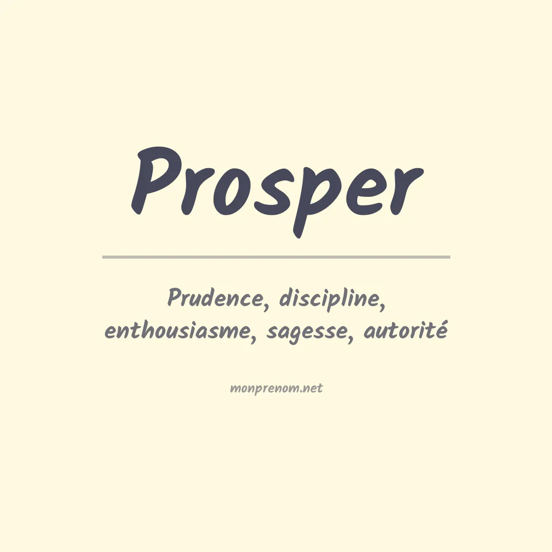 Prénom Prosper