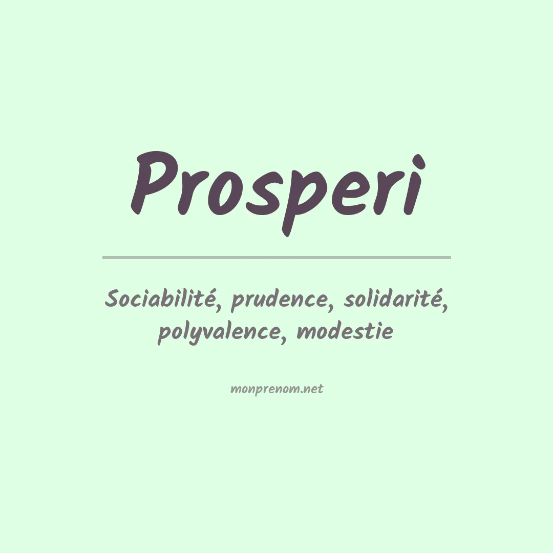 Prénom Prosperi