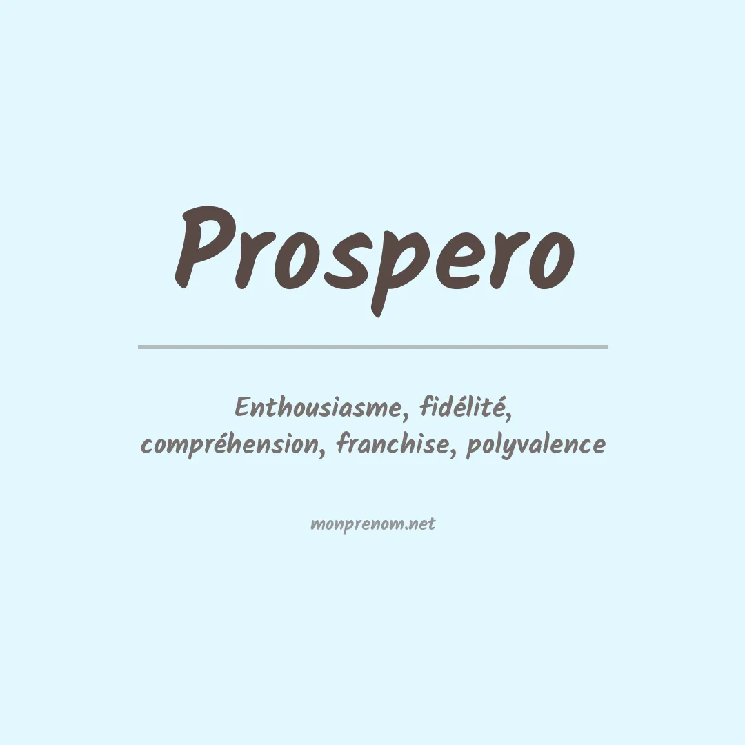 Prénom Prospero