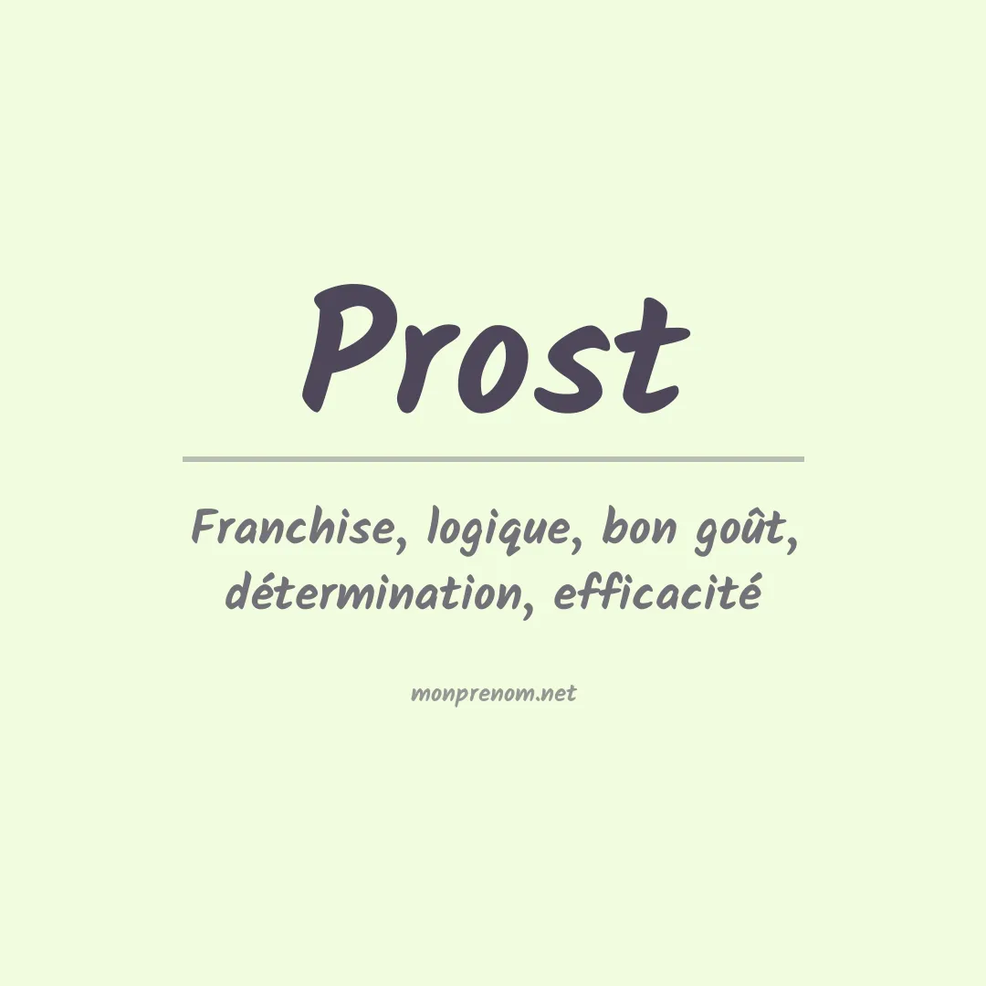 Prénom Prost