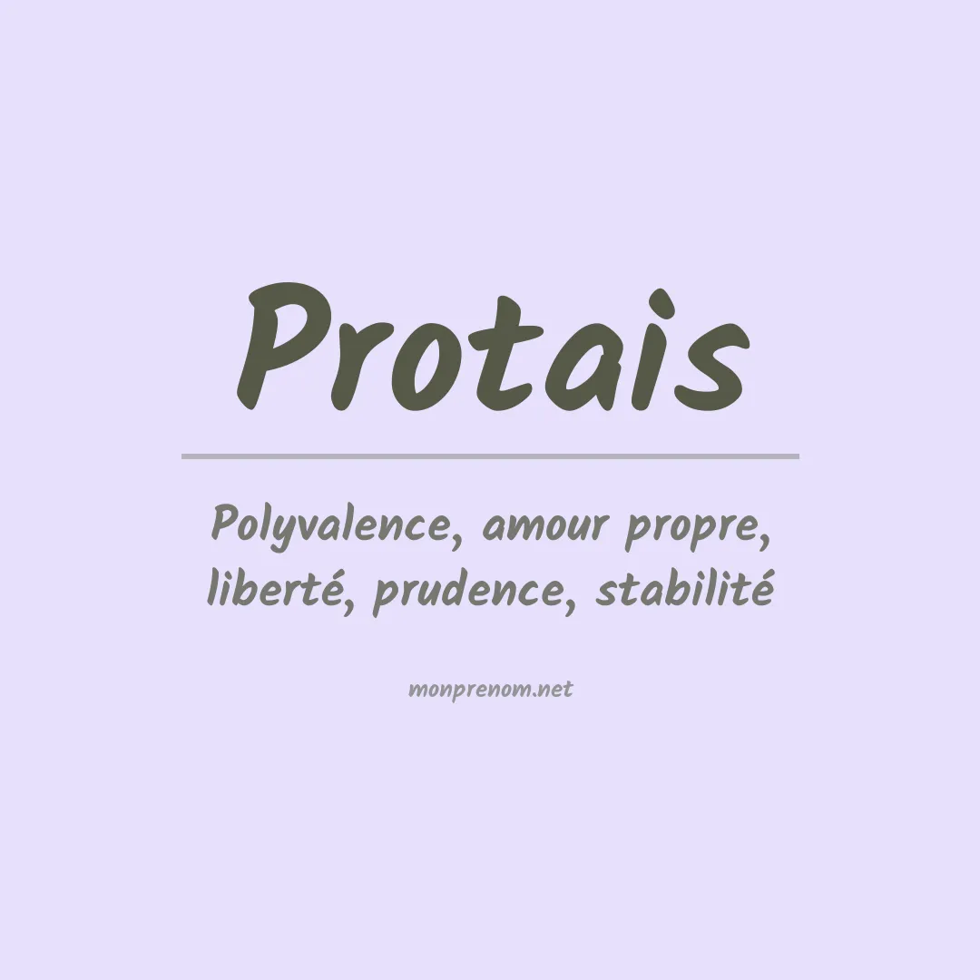 Signification du prénom Protais
