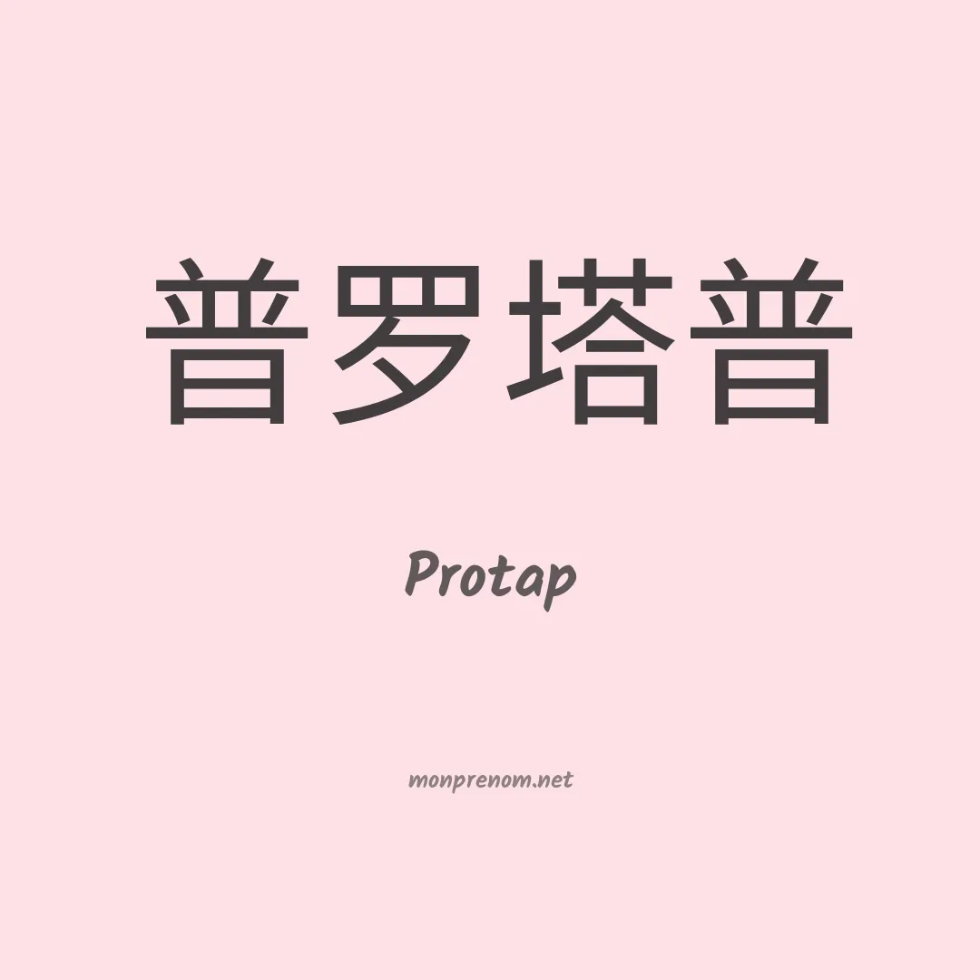 Protap en chinois