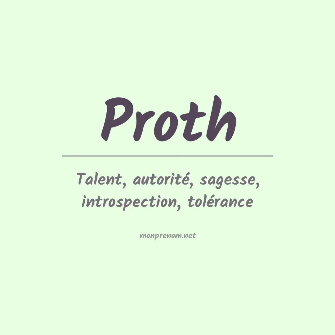 Prénom Proth