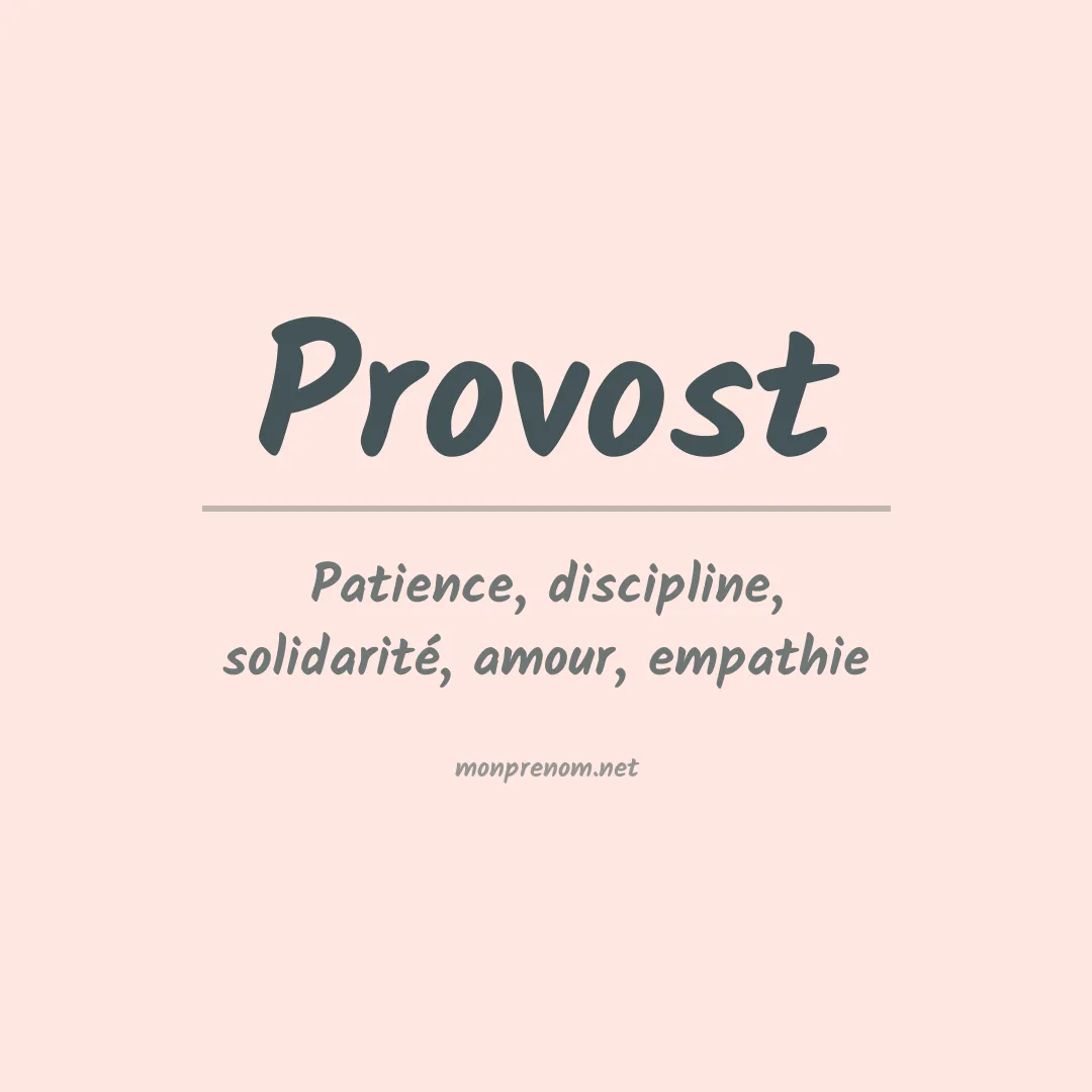 Prénom Provost