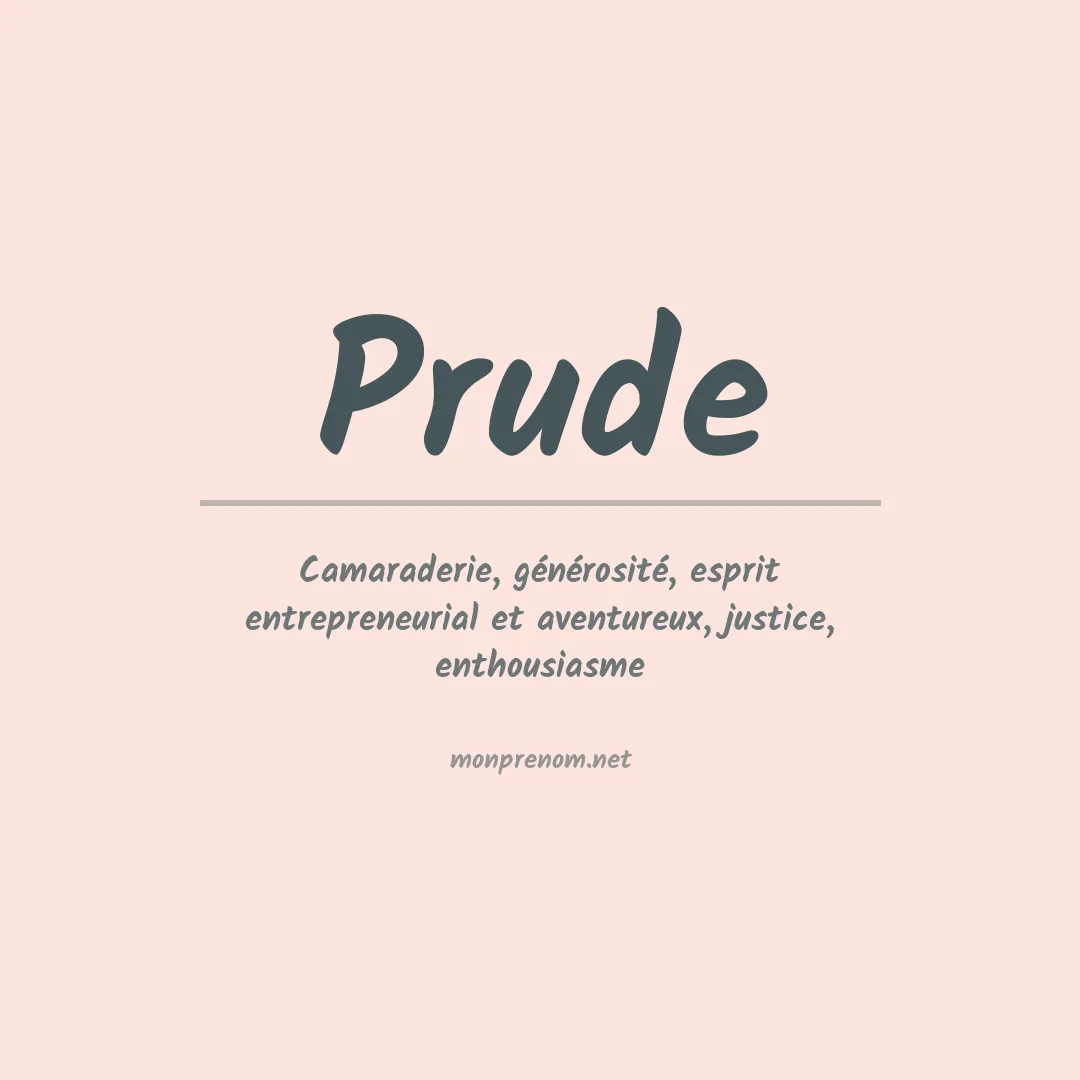 Prénom Prude