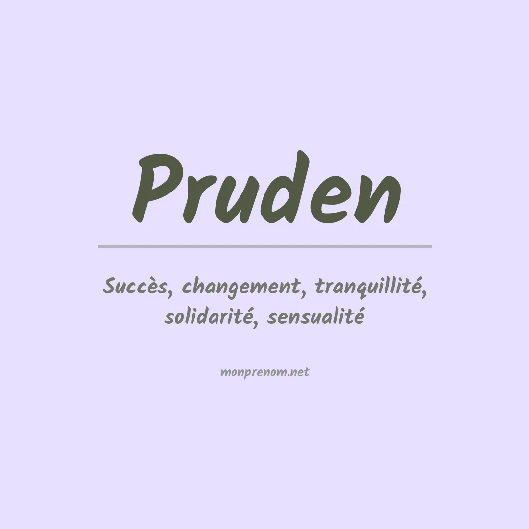Prénom Pruden