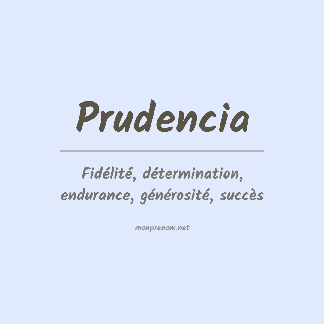 Prénom Prudencia
