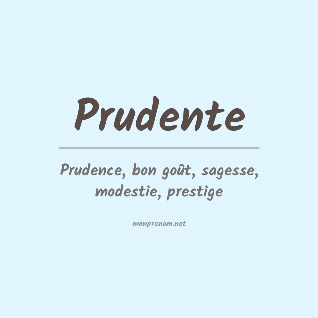 Prénom Prudente