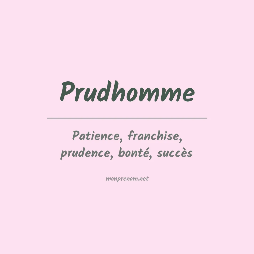 Prénom Prudhomme