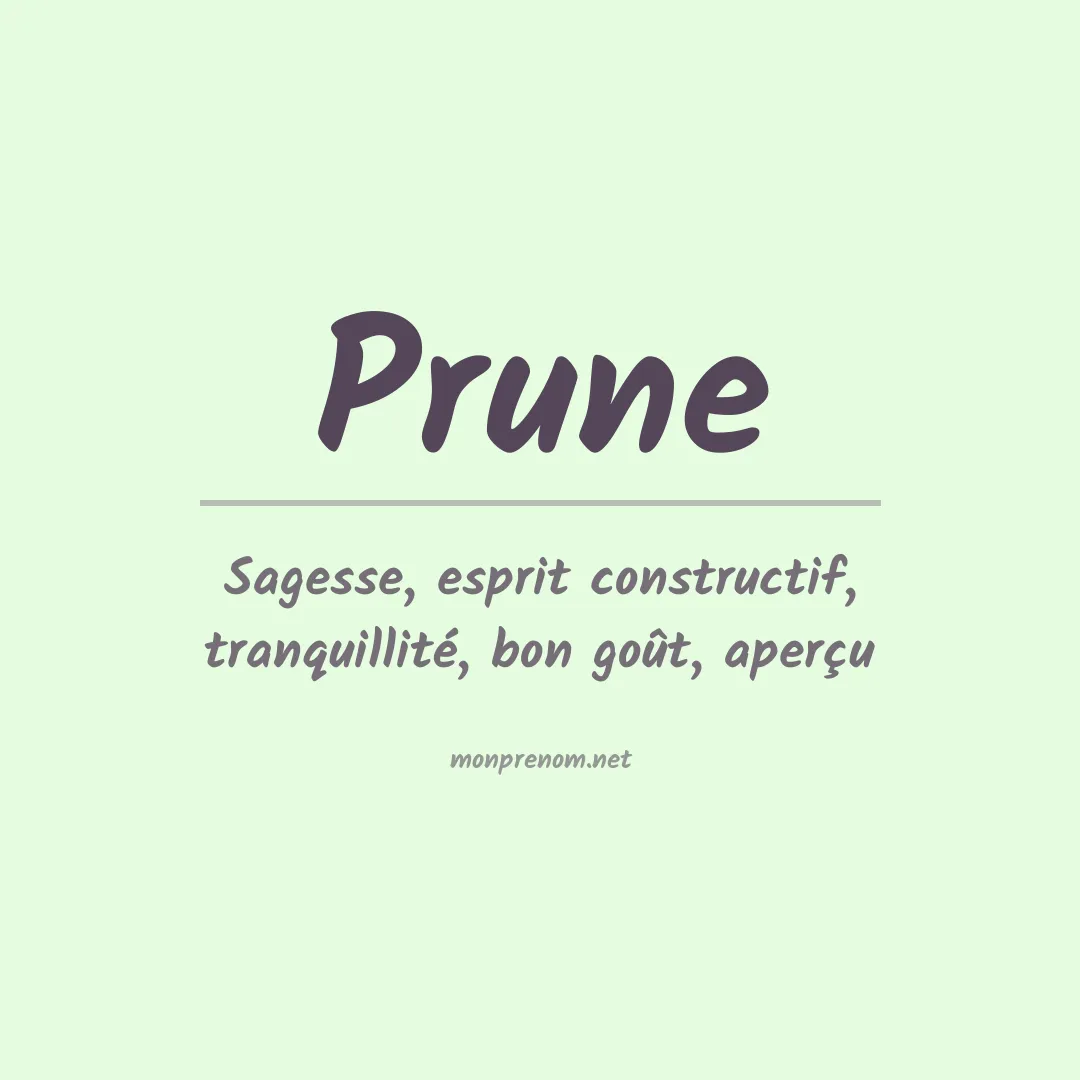 Prénom Prune