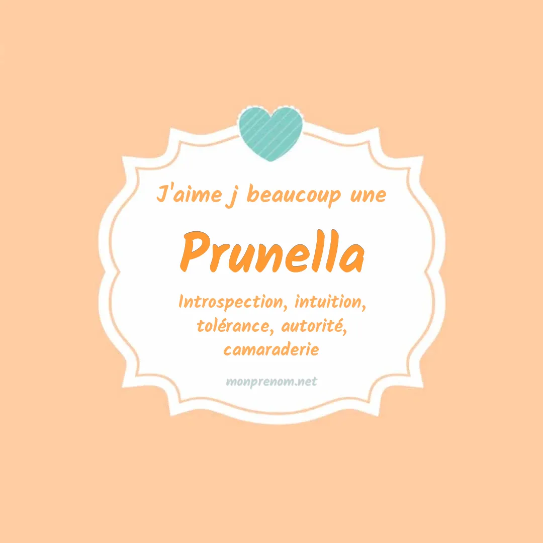 J'aime beaucoup Prunella