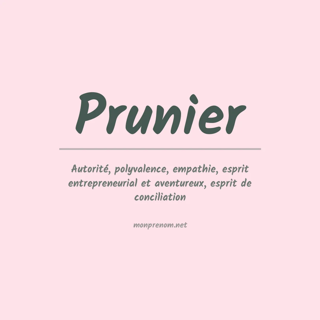 Prénom Prunier