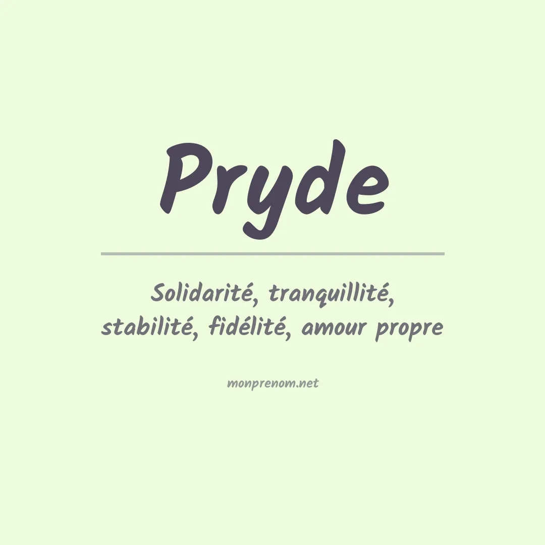 Prénom Pryde
