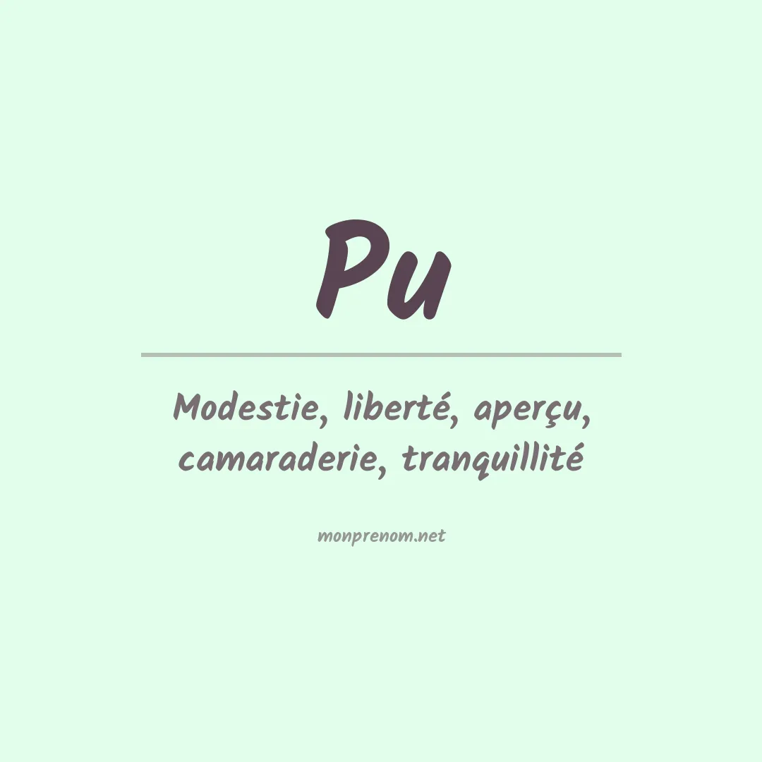 Prénom Pu