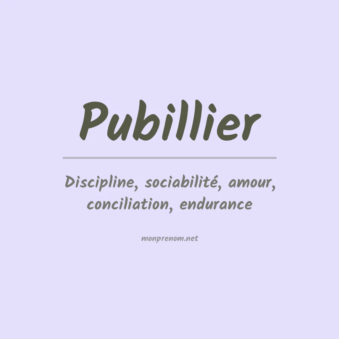 Prénom Pubillier