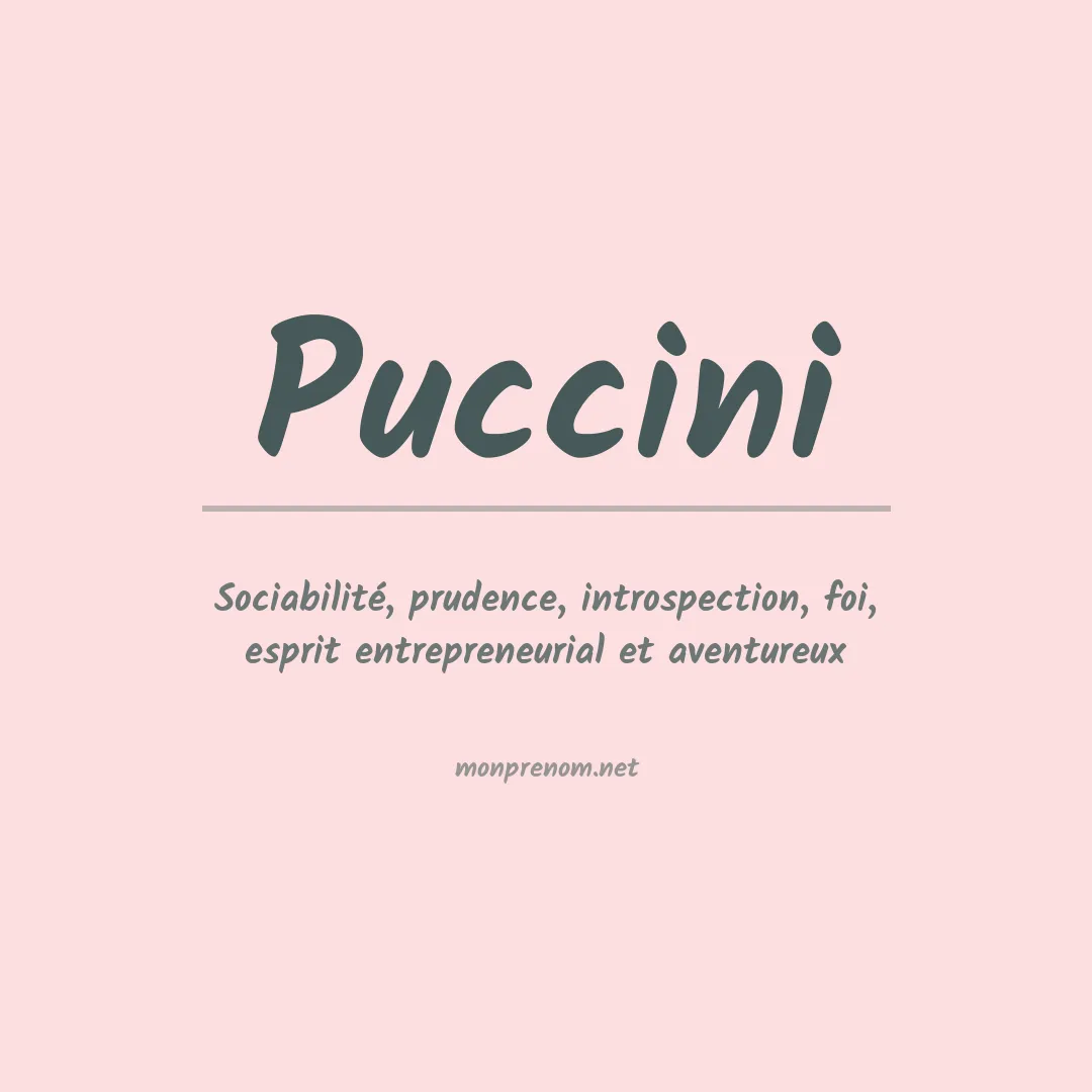 Prénom Puccini
